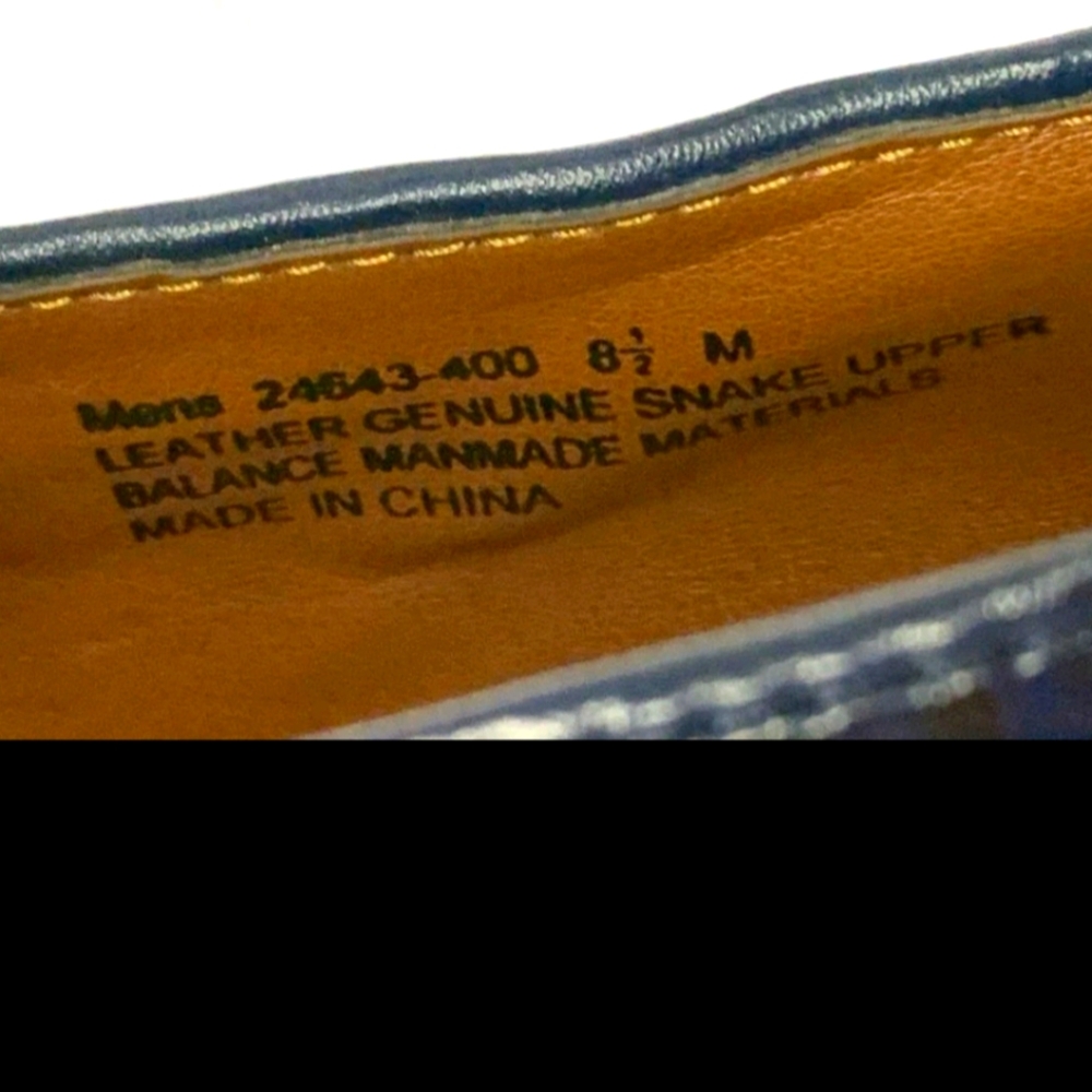 New!!! Stacy Adams Mens 8.5 M Dress Shoes Genuine Snake - Picture 7 of 9